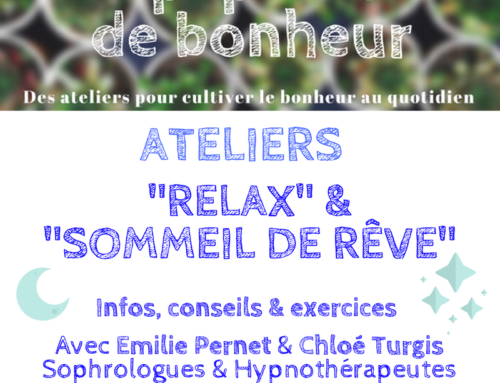 Ateliers “Relax” et “Sommeil de rêve” le 16 juin